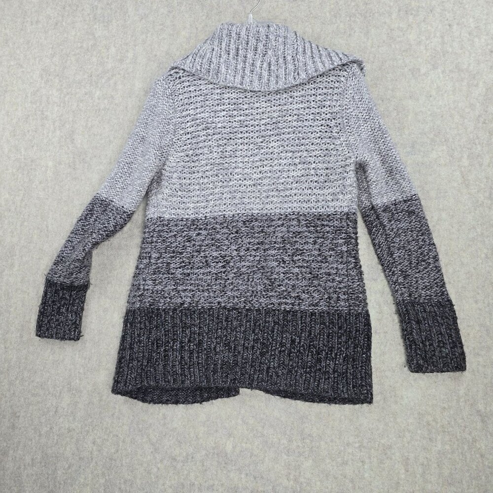 LOFT Gray and Black Colorblock Cardigan - Picture 2 of 6